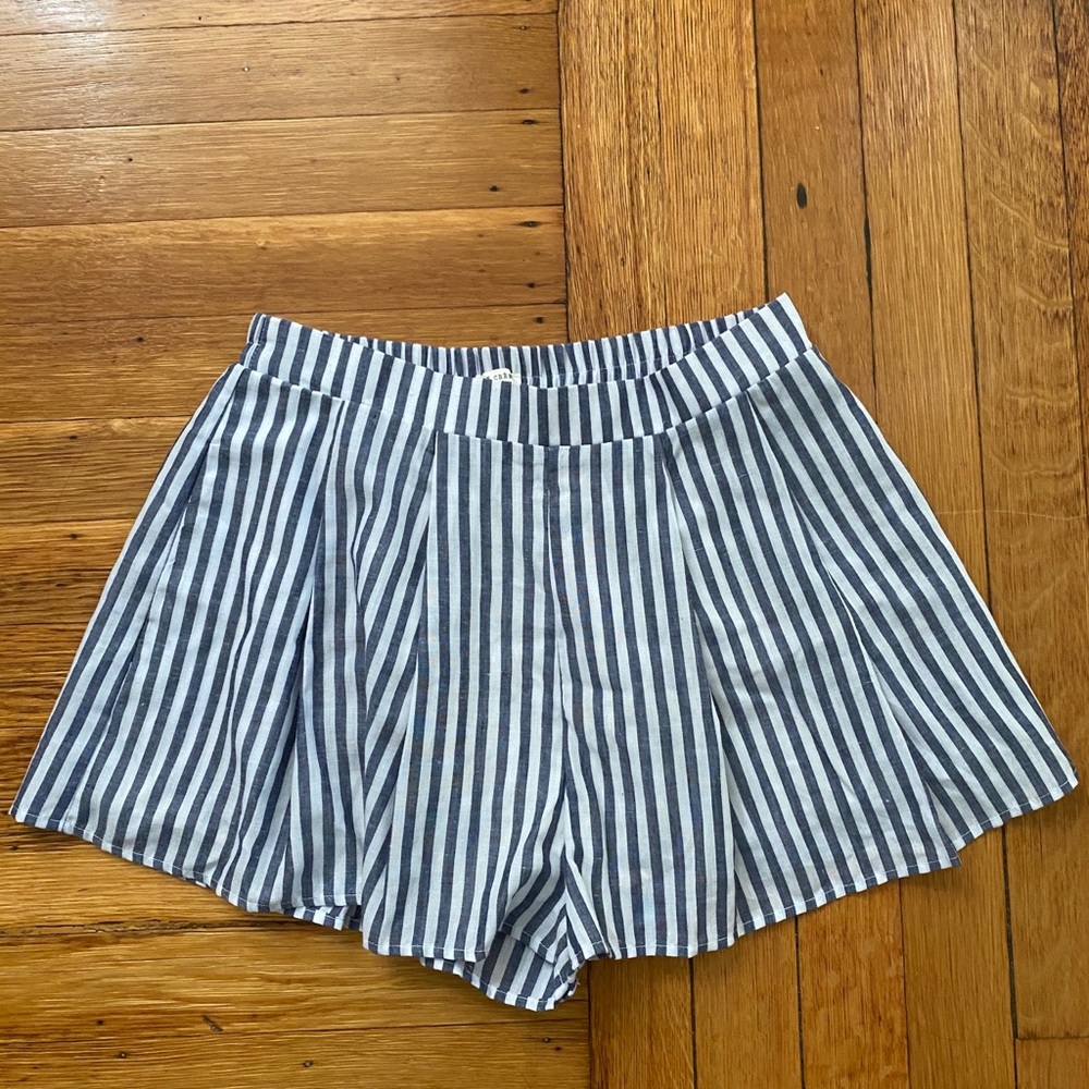 Blue Striped Shorts